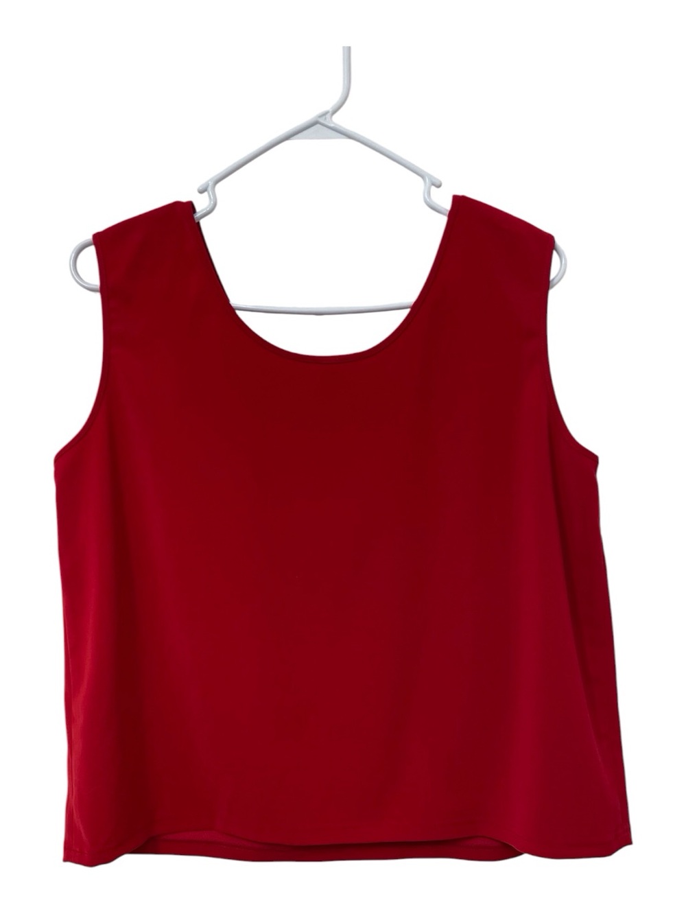 Women's Red Tank Pullover Top,12 - Picture 2 of 7